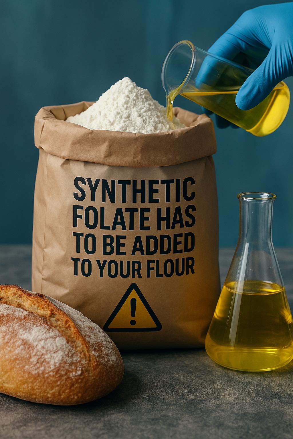 They already add cheap seed oils to most shop bought bread. Now the government has decided that synthetic folate has to be added to your flour.
In the UK, almost all non wholemeal wheat flour will have synthetic folic acid added to it. Not just pregnancy vitamins, not a short term choice, but a quiet long term dose built into the food supply.
That one decision does not just touch “bread”. It flows into pizza, biscuits, buns, wraps, cakes, pastries, cheap sandwiches, the kids’ snacks, the toast your nan lives on. If it is made with standard white flour, it is part of the scheme.
So no matter your age, genetics, B12 status, or how much folate rich food you already eat. You will be getting the synthetic stuff as well.
If enzymes like D H F R in the liver and M T H F R are slower at dealing with folic acid, more of that synthetic form can sit in the blood as ‘unfinished’ folate instead of being turned into the type your cells actually use.
They call it public health. In reality it is a small group of people deciding a synthetic vitamin formula for the whole country, writing it into your food by law before you even knew there was a choice to be made.